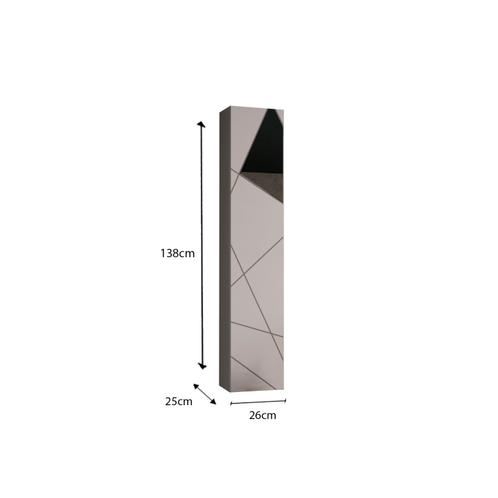 copy of Ensemble salle de bain, meuble+colonne+miroir+vasque STEEL noir frêne, en plusieurs dimensions