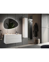 copy of Ensemble salle de bain, meuble+colonne+miroir+vasque STEEL noir frêne, en plusieurs dimensions