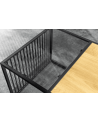 table basse ARCHITECTURE 100 cm au style chêne sauvage et verre fumé