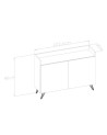 Buffet SIRIUS 2 portes 123 cm effet marbre