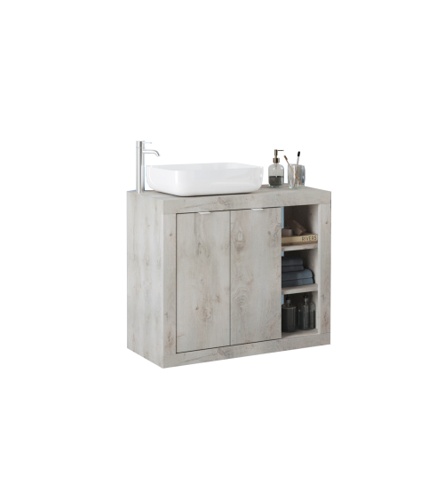 Móvel para casa de banho HAMBURG pinho branco 110 x 78 x 45 cm