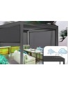Pergola Angie bioclimatique 3x4 m - 2 stores et éclairage LED