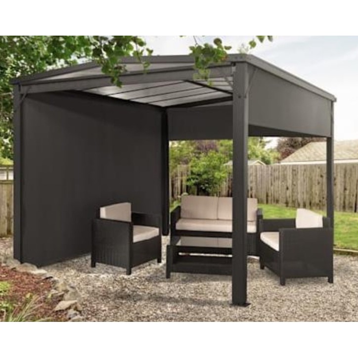 Gazebo Delux Capri PC Top 3x3m avec 4 stores