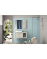 Ensemble salle de bain BASIC pin blanc, 92 x 47 x 45 cm