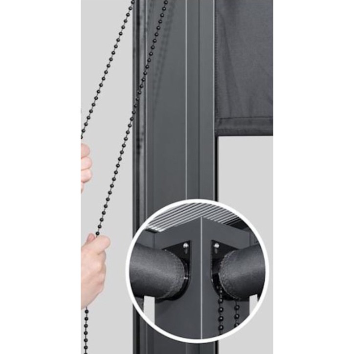 Gazebo Delux Capri PC Top 3x3m avec 4 stores