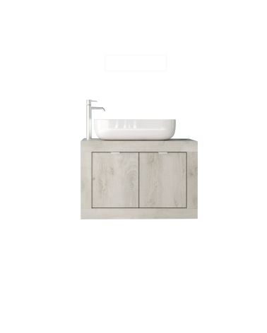 Ensemble salle de bain BASIC pin blanc, 70 x 47 x 45 cm