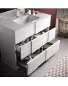 Ensemble salle de bain DAMA BASIC blanc brillant 101 x 86 x 47 cm