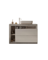 Lavabo HAMBURG bianco lucido e cemento 110 x 79 x 49 cm