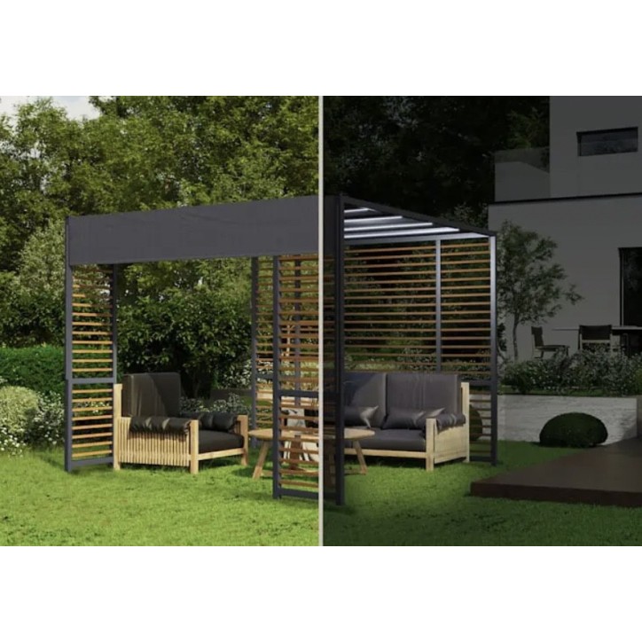 Stell Pulling Gazebo Napoli 3x3x2.2m