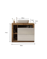 Ensemble salle de bain meuble+miroir+vasque HAMBURG blanc brillant, Kadiz 79 x 79 x 49 cm