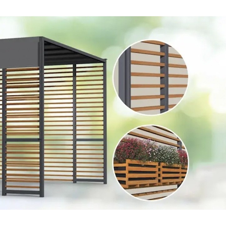 Stell Pulling Gazebo Napoli 3x3x2.2m