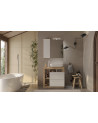 Ensemble salle de bain meuble+miroir+vasque HAMBURG blanc brillant, Kadiz 79 x 79 x 49 cm