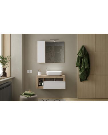Ensemble salle de bain  HAMBURG blanc brillant, Kadiz 79 x 47 x 49 cm