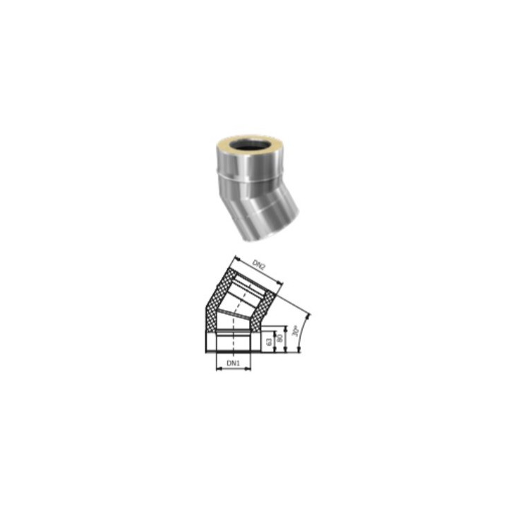 copy of Kit conduit isolé 7m double paroi Ø 100/120/130/150/160/180/200 mm