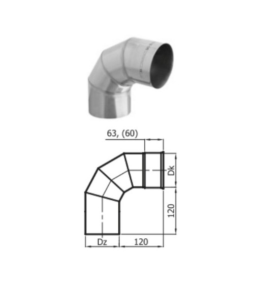 copy of Kit conduit isolé 7m double paroi Ø 100/120/130/150/160/180/200 mm