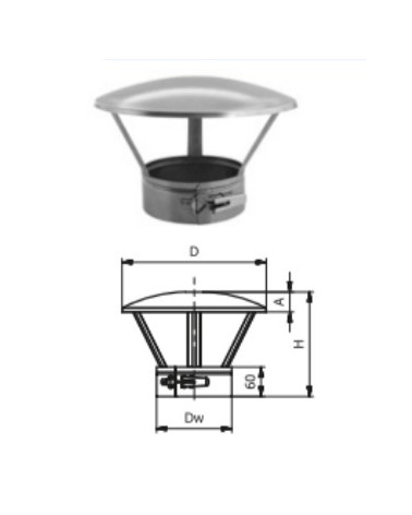 copy of Kit conduit isolé 7m double paroi Ø 100/120/130/150/160/180/200 mm