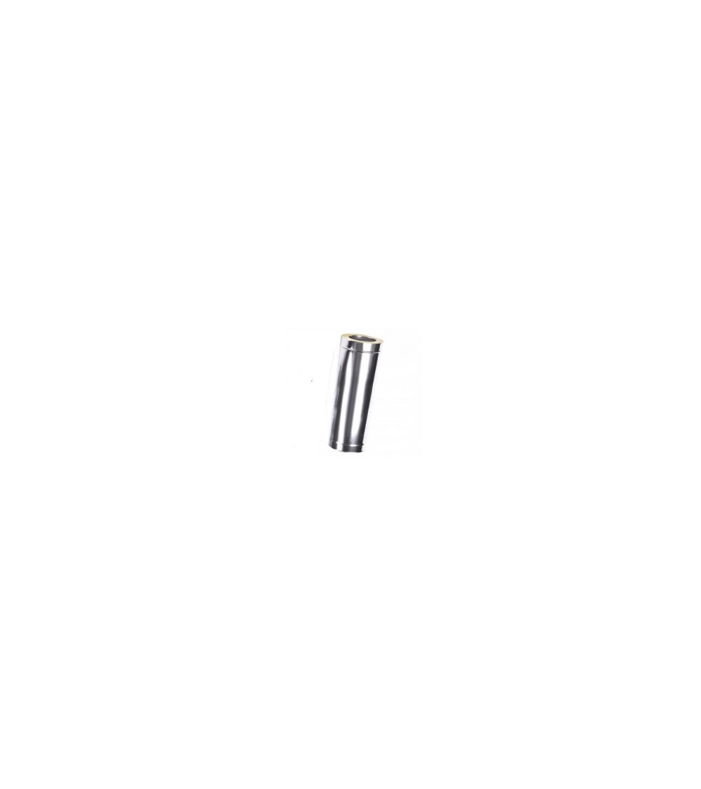 TUBE DROIT 1 ML ISOLE DOUBLE PAROI INOX EP. 1MM Ø 100/120/130/150/160/180/200 mm
