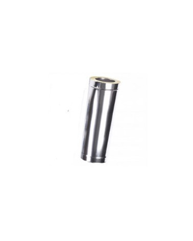 TUBE DROIT ISOLE DOUBLE PAROI INOX EP. 0.6MM Ø 100/120/130/150/160/180/200 mm