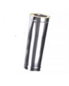 TUBE DROIT ISOLE DOUBLE PAROI INOX EP. 0.6MM Ø 100/120/130/150/160/180/200 mm