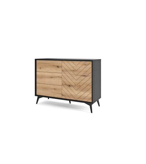 Aparador 1 puerta 3 cajones DIAMOND KD104 104x77x39 cm