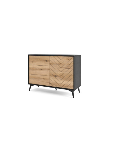 Aparador 1 puerta 3 cajones DIAMOND KD104 104x77x39 cm