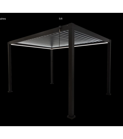Pergola  ECOLINE avec éclairage LED 3X3