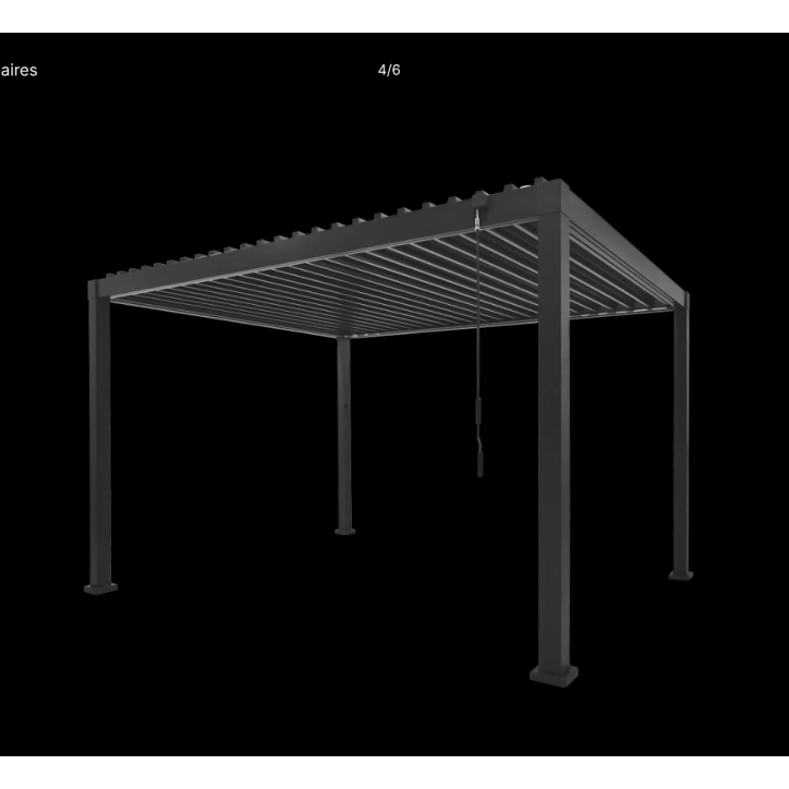 Pergola  ECOLINE avec éclairage LED 3X3