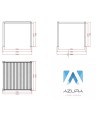 Pergola  ECOLINE avec éclairage LED 3X3