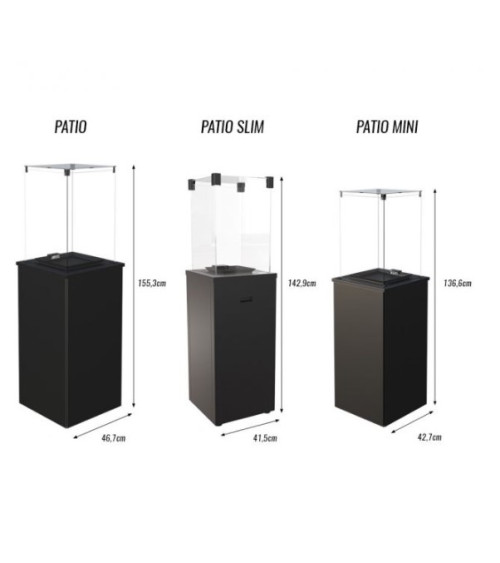CHAUFFAGE GAZ EXTERIEUR PATIO SLIM BLANC