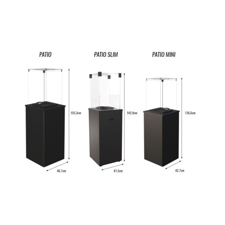 CHAUFFAGE GAZ EXTERIEUR PATIO SLIM BLANC