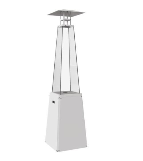 Chauffage extérieur Gaz UMBRELLA BS Couleur Acier Blanc 12kw