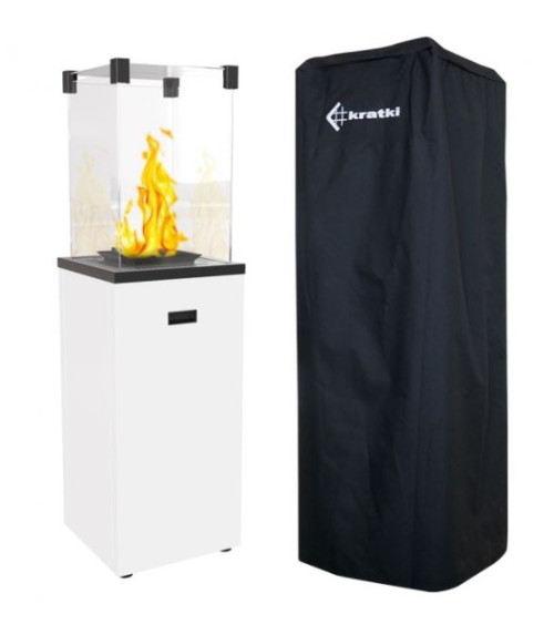 KIT DE CHAUFFAGE AU GAZ PATIO SLIM BLANC 8.2 KW MANUEL