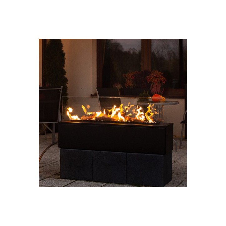 CHAUFFAGE EXTÉRIEUR GAZ PATIO HORIZONTAL ACIER CONTRÔLE MANUEL 17,5 KW