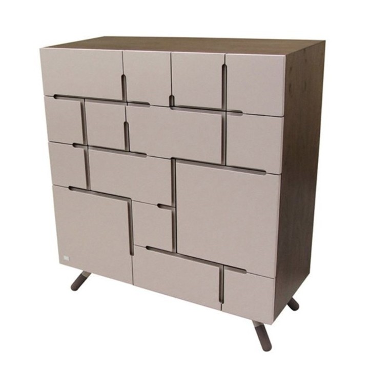 Armoire de rangement CROSSWORD 114 cm noyer