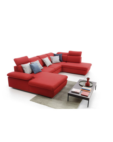 Meuble TV MONO bordeaux 154 cm