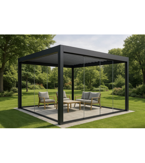 Pergola/Veranda Diane en verre 3x4m en aluminium