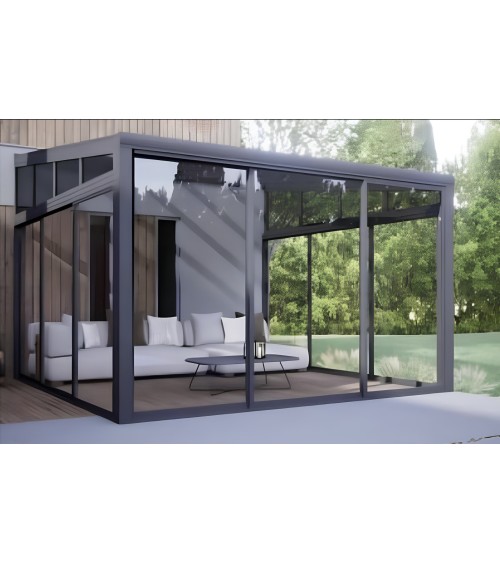 Veranda Genova 3x4x2.8m - en verre et en aluminium