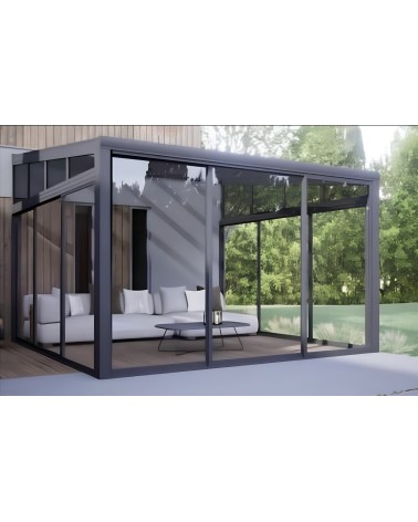 Veranda Genova 3x4x2.8m - en verre et en aluminium