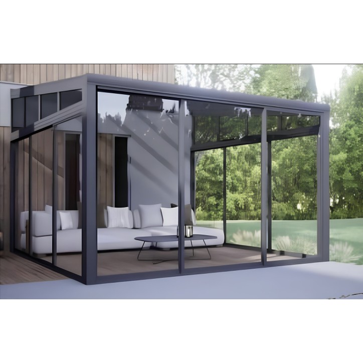 Veranda Genova 3x4x2.8m - en verre et en aluminium
