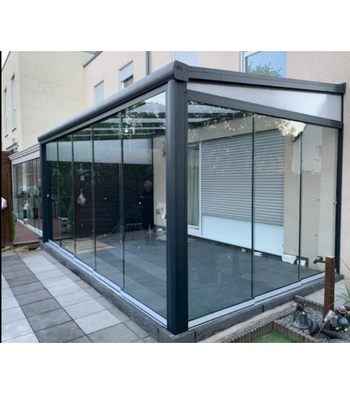 Veranda Genova 3x4x2.8m - en verre et en aluminium