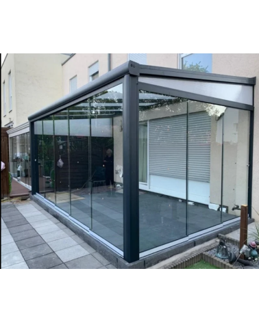 Veranda Genova 3x4x2.8m - en verre et en aluminium