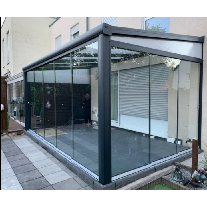Veranda Genova 3x4x2.8m - en verre et en aluminium