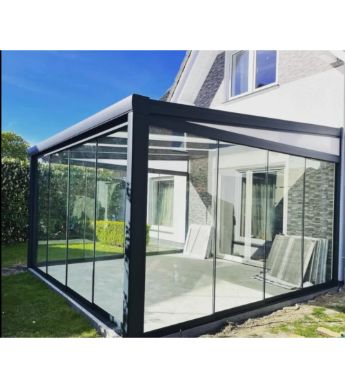 Veranda Genova 3x4x2.8m - en verre et en aluminium