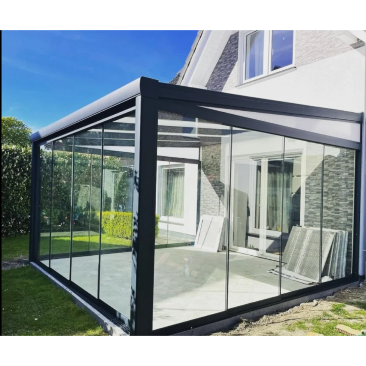 Veranda Genova 3x4x2.8m - en verre et en aluminium