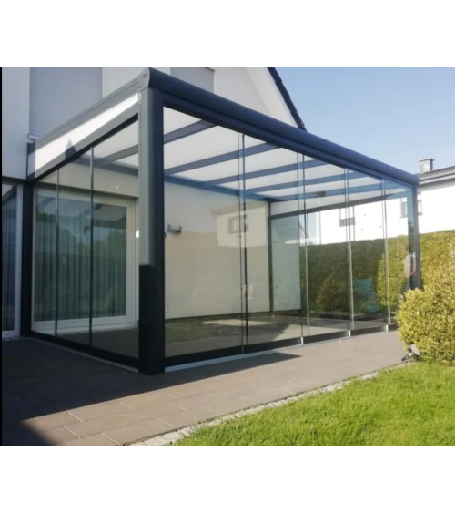 Veranda Genova 3x4x2.8m - en verre et en aluminium