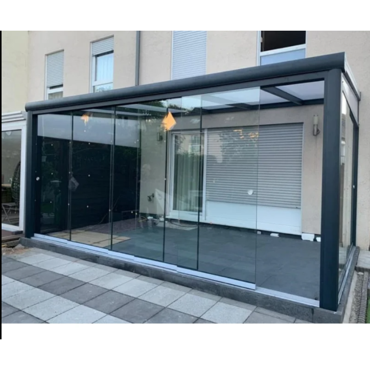 Veranda Genova 3x4x2.8m - en verre et en aluminium