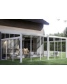 Veranda Genova Blanc 3x4x2.8m - en verre et en aluminium