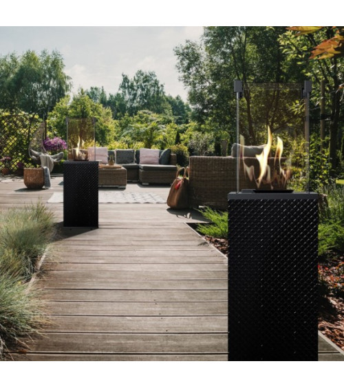 Chimenea de bioetanol DELTA esquina izquierda 120 cm