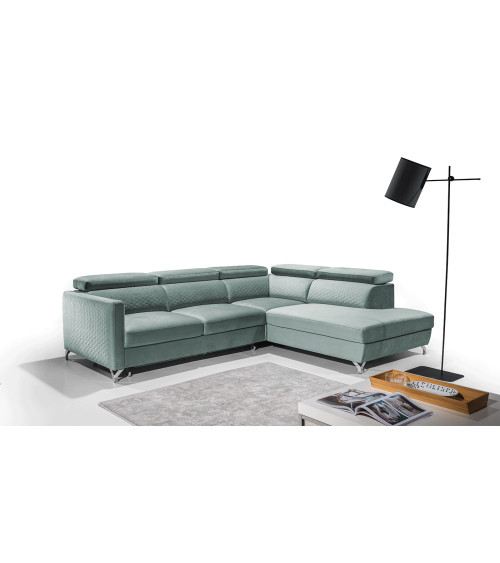 Canapé d'angle convertible MAROZZO 265 x 225 cm en plusieurs couleurs