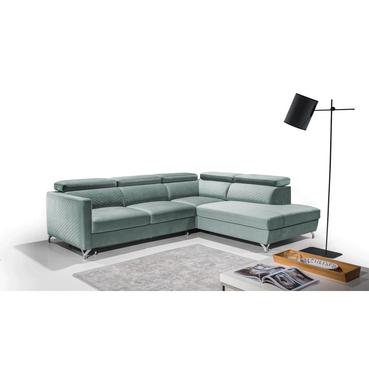 Divano angolare convertibile MAROZZO 265 x 225 cm in vari colori